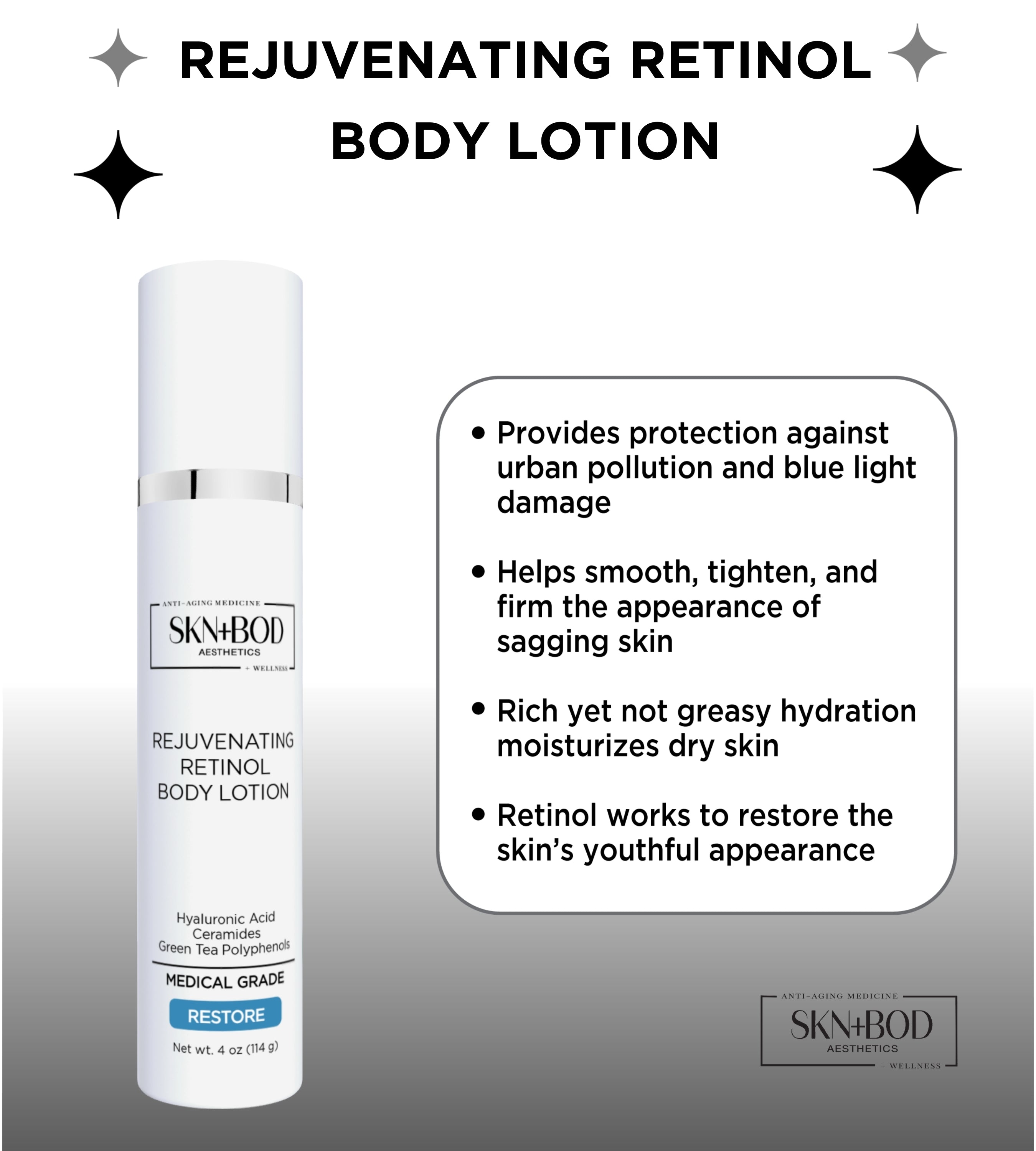 REJUVENATING RETINOL BODY LOTION